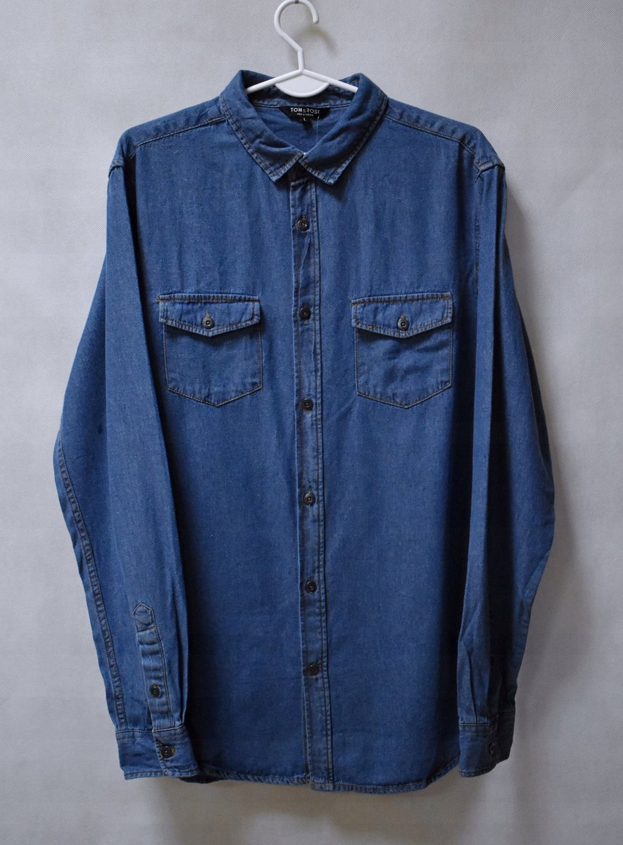 Męska Koszula Jeansowa Rozmiar L *Tom&Rose*