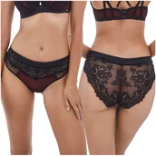 Majtki damskie - Majtki brazyliany koronkowe zmysłowe figi czerń/czerwień Alles HEARTBEAT 36 - miniaturka - grafika 1