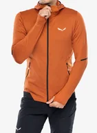 Bluzy sportowe męskie - Bluza z kapturem Salewa Pedroc PL Hooded Jacket - bombay brown - miniaturka - grafika 1