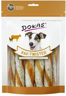 Dokas kręcone pałeczki do żucia Skóra wołowa żołądki i pierś z kurczaka 3 x 200 g - Przysmaki dla psów - miniaturka - grafika 1