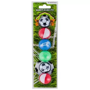 Starpak Magnes 30mm 6szt Football B/c 24/144 - Artykuły biurowe - miniaturka - grafika 2