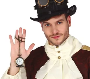 Zegarek Kieszonkowy Z Łańcuszkiem, Styl Steampunk - Stroje karnawałowe - miniaturka - grafika 1