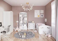 Zestawy mebli dla dzieci - Elior Zestaw białych mebli dziecięcych - Nolia 3C - miniaturka - grafika 1