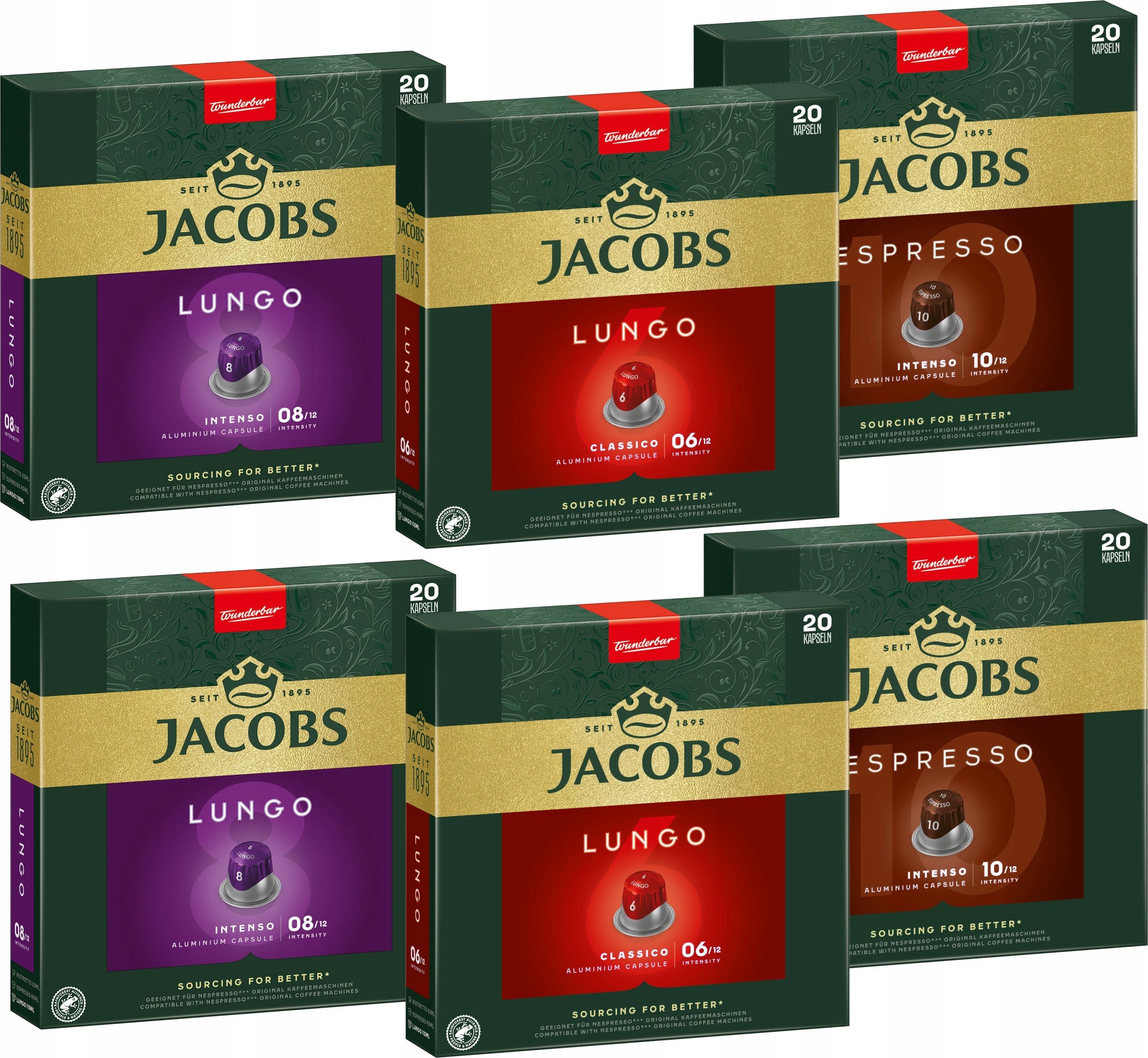 Kawa Nespresso Jacobs Lungo Espresso Zestaw 120szt
