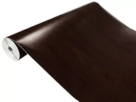 Tapety - Folia klejowa drewnopodobna na metry samoprzylepna okleina meblowa imitacja drewna 100x45 cm Kasztan Wenge - miniaturka - grafika 1