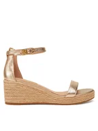Espadryle damskie - Tommy Hilfiger Espadryle Th Metallic Mid Wedge Espadrille FW0FW08663 Złoty - miniaturka - grafika 1