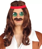 Dodatki do strojów karnawałowych - GU Peruka z wąsami Hippis GU4912 - miniaturka - grafika 1