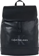 Plecaki - Calvin Klein Męskie plecaki Monogram Soft Flap BP 43, czarne, jeden rozmiar, Czarny, Rozmiar Uniwersalny - miniaturka - grafika 1