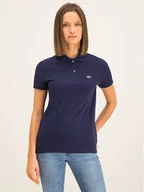 Koszulki i topy damskie - Lacoste Polo PF7839 Granatowy Classic Fit - miniaturka - grafika 1