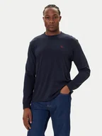 Koszulki męskie - Calvin Klein Jeans Longsleeve Easy LV04RD247G Granatowy Regular Fit - miniaturka - grafika 1