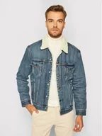 Kurtki męskie - Levi's Kurtka jeansowa Type III Sherpa Trucker 16365-0128 Niebieski Regular Fit - miniaturka - grafika 1