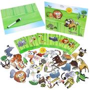 Układanki dla dzieci - Układanka magnetyczna puzzle magnetyczne dżungla zwierzęta - miniaturka - grafika 1