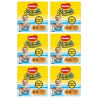 Pieluchy - Huggies Pieluchy do pływania 5-6 Little Swimmers (12-18 kg) Zestaw 6 x 11 szt. - miniaturka - grafika 1