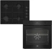 Zestawy AGD - Zestaw AGD do zabudowy Beko Piekarnik BBIE17300B + Płyta gazowa HIGG 64123 SB - miniaturka - grafika 1