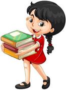 Okleiny - Dziewczyna i książki1 - miniaturka - grafika 1