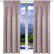 Zasłony - Zasłony gładkie gotowe welurowe 140x250 zasłonki na taśmie klasyczne 2 szt. - miniaturka - grafika 1