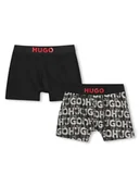 Majtki dla dzieci - HUGO Komplet 2 par bokserek G00326 S Czarny - miniaturka - grafika 1
