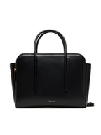 Torebki damskie - Calvin Klein Torebka Carryall Mini Leather Tote Bag LV04F3034G Czarny - miniaturka - grafika 1