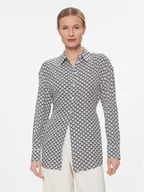 Koszule damskie - Tommy Hilfiger Koszula Seal Aop Fluid Modern Shirt WW0WW40753 Czarny Regular Fit - miniaturka - grafika 1
