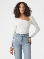 Bluzki damskie - Vero Moda Bluzka Carina 10301178 Biały Regular Fit - miniaturka - grafika 1