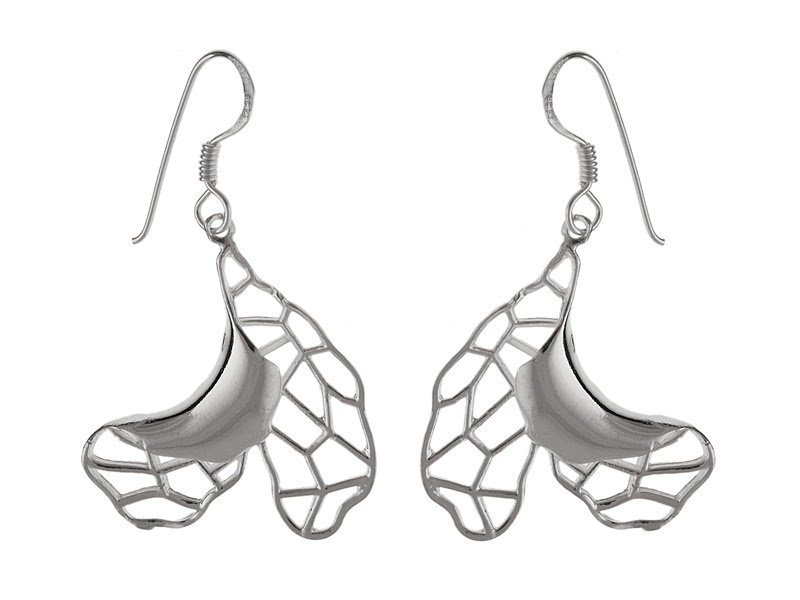 Srebrne wiszące ażurowe kolczyki k1355 - 4,3g