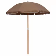 Parasole ogrodowe - vidaXL Parasol na stalowym słupku, 180 cm, kolor taupe vidaXL - miniaturka - grafika 1