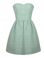 Sukienki - Naf Naf Sukienka Trapezowa Zielona Odkryte Plecy 40 Jmo - miniaturka - grafika 1