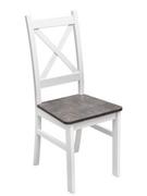 Krzesła - Krzesło Krzyżak K1B - Biały/Beton | Lakier/Lakier - miniaturka - grafika 1