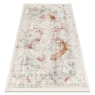 Dywany - Dywan DISTIN 0100B różowy / pudrowy / biały nowoczesny - Ornament, vintage, frędzle wielokolorowy 80x150 cm - miniaturka - grafika 1