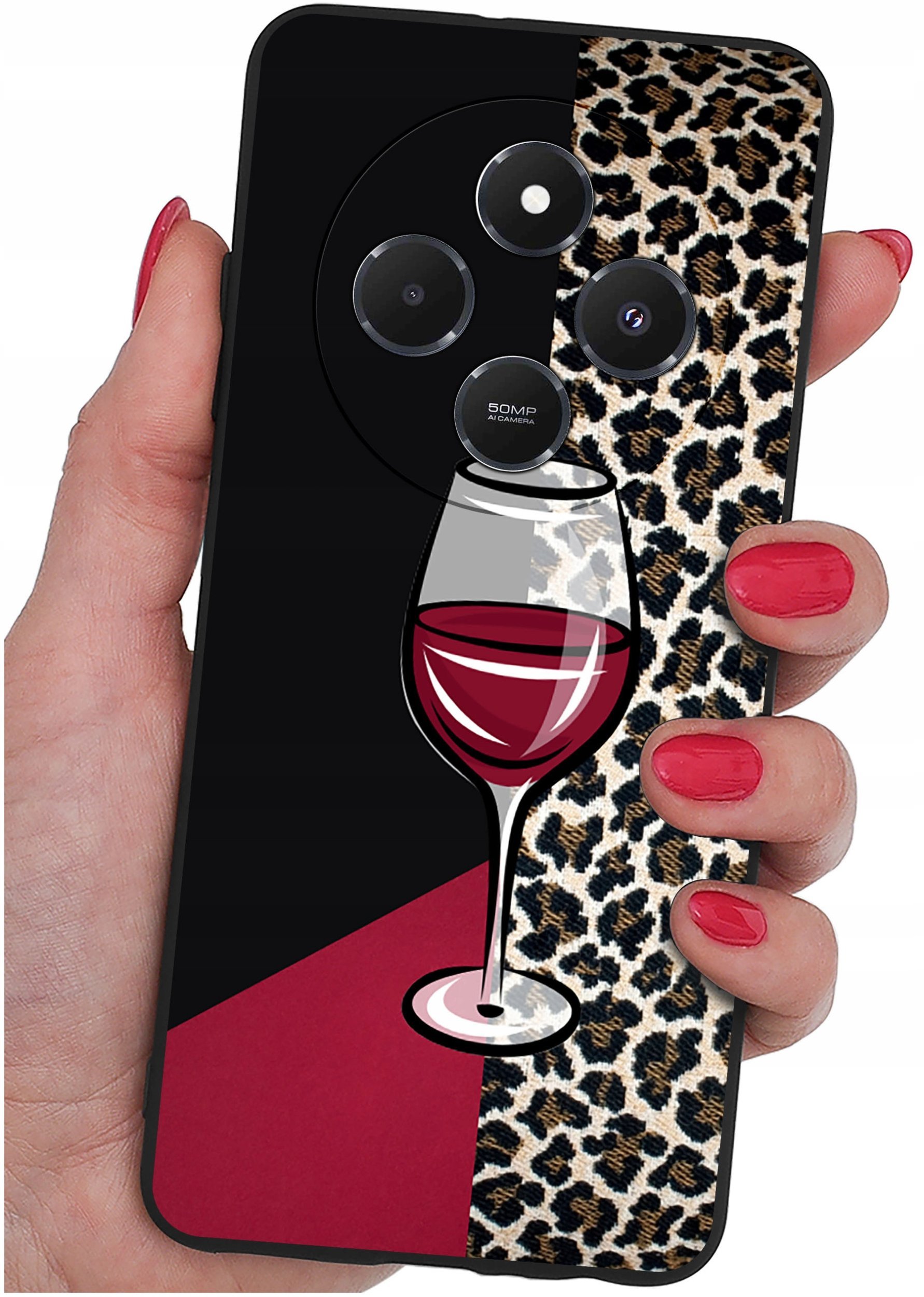 Etui do Xiaomi Redmi 14C WZORYSILIKONOWE MATT CASE + SZKŁO 9H