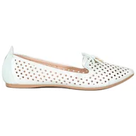 Baleriny - Ażurowe Baleriny W Szpic VINCEZA zielone - Vinceza - miniaturka - grafika 1