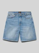Spodnie i spodenki dla chłopców - Szorty jeansowe o luźnym kroju z wpuszczanymi kieszeniami model ‘TONY’ - miniaturka - grafika 1