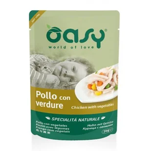 OASY Natural Kurczak Z Warzywami - mokra karma dla kota - saszetka 70g - Mokra karma dla kotów OASY Natural Kurczak Z Warzywami - mokra karma dla kota - saszetka 70g - Mokra karma dla kotów - miniaturka - grafika 1