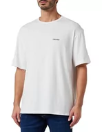 Koszulki męskie - Calvin Klein Koszulka męska S/S z okrągłym dekoltem, biały, M - miniaturka - grafika 1