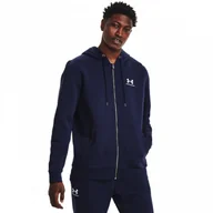 Bluzy sportowe męskie - Męska bluza dresowa rozpinana z kapturem Under Armour UA Essential Fleece FZ Hood - UNDER ARMOUR - miniaturka - grafika 1