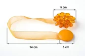 Akcesoria do wystroju okien - Eurofirany Magnes dekoracyjny kwiatek pomarańczowy - miniaturka - grafika 1