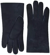 Rękawiczki - Hackett London Rękawiczki męskie Shearling Gloves, niebieski (595), L - miniaturka - grafika 1