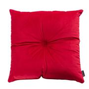 Poduszki - Poduszka kwadratowa Velvet z guzikiem, intensywna czerwień, 37 x 37cm, Velvet - miniaturka - grafika 1