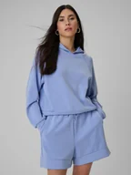 Bluzy damskie - 4F Bluza dresowa regular z kapturem damska - granatowa XXL - miniaturka - grafika 1