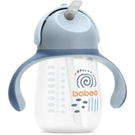 Kubki dla dzieci - Baboo Cup with Silicone Straw kubek ze słomką Blue Haze 9m+ 260 ml - miniaturka - grafika 1