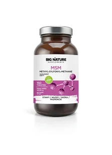 Big Nature Msm - suplement diety 150 tab. - suplement - Stawy, mięśnie, kości - miniaturka - grafika 1