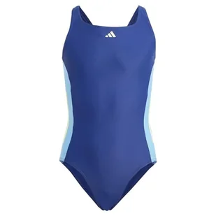 adidas Kostium kąpielowy dla dziewczynek w 3 paski, 5-6 lat, Czarny, 18 miesi?cy - Stroje kąpielowe - miniaturka - grafika 1