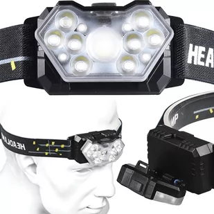 Latarka Czołowa Wodoodporna Czołówka Sos 4 Tryby - Latarki - miniaturka - grafika 1