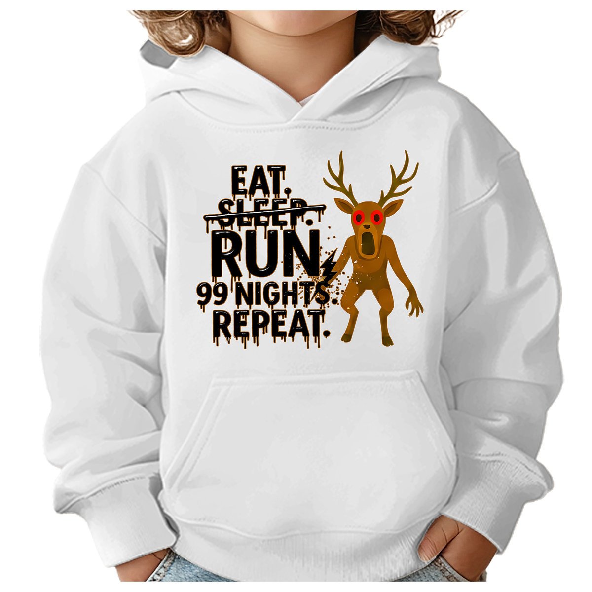 BLUZA DZIECIĘCA Z KAPTUREM 99 NOCY W LESIE ROBLOX 110-116 PREZENT