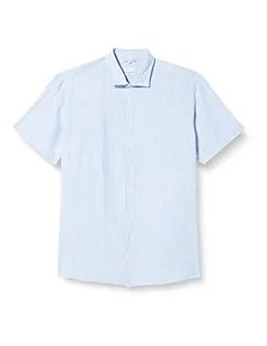 Koszule męskie - Seidensticker Męska koszula z krótkim rękawem, regularny krój, jasnoniebieska, 42, jasnoniebieski, 42 - grafika 1