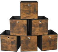 Pudła i pojemniki do przechowywania - Zestaw 6 Industrialnych Składanych Organizerów E6-H37 - miniaturka - grafika 1