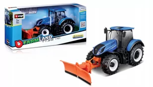 NEW HOLLAND TRAKTOR PŁUG ŚNIEŻNY Bburago 18-44081 - Samochody i pojazdy dla dzieci - miniaturka - grafika 1