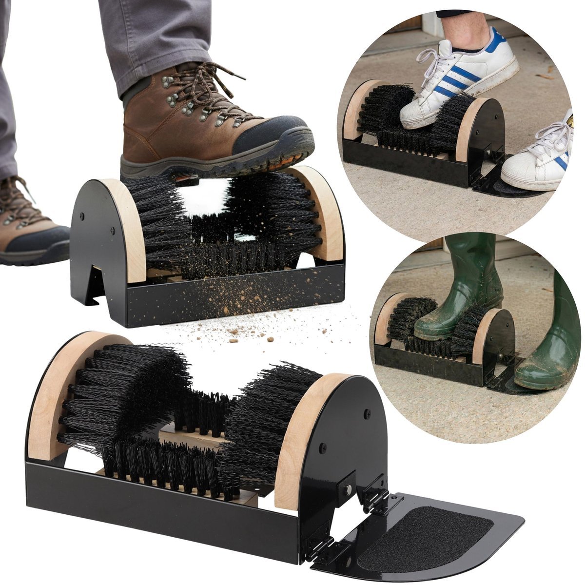 Czyszczak do butów, CZYŚCIK do obuwia, SZCZOTKA do czyszczenia butów, WYCIERACZKA 23x15x11,5cm