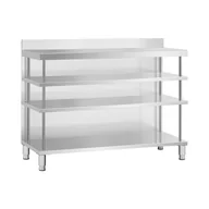 Meble gastronomiczne - Royal Catering Stół roboczy barowy stal nierdzewna 150 x 60 x 105 cm - miniaturka - grafika 1