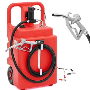 Przenośny zbiornik paliwa z elektryczną pompą nalewakiem na kółkach 37 l/min 120 l - Beczki - miniaturka - grafika 1